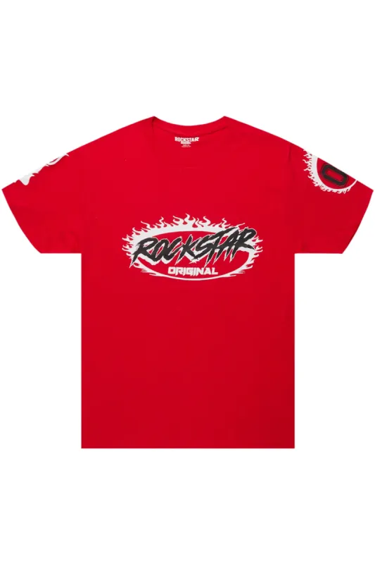 Aviana Red Oversized T-Shirt sold by Rockstar Original