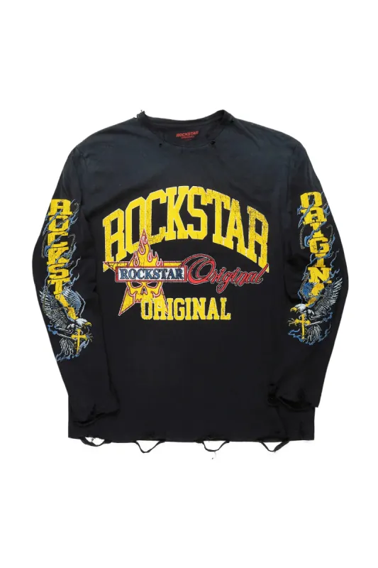 Eppy Black Long Sleeve Graphic T-Shirt sold by Rockstar Original