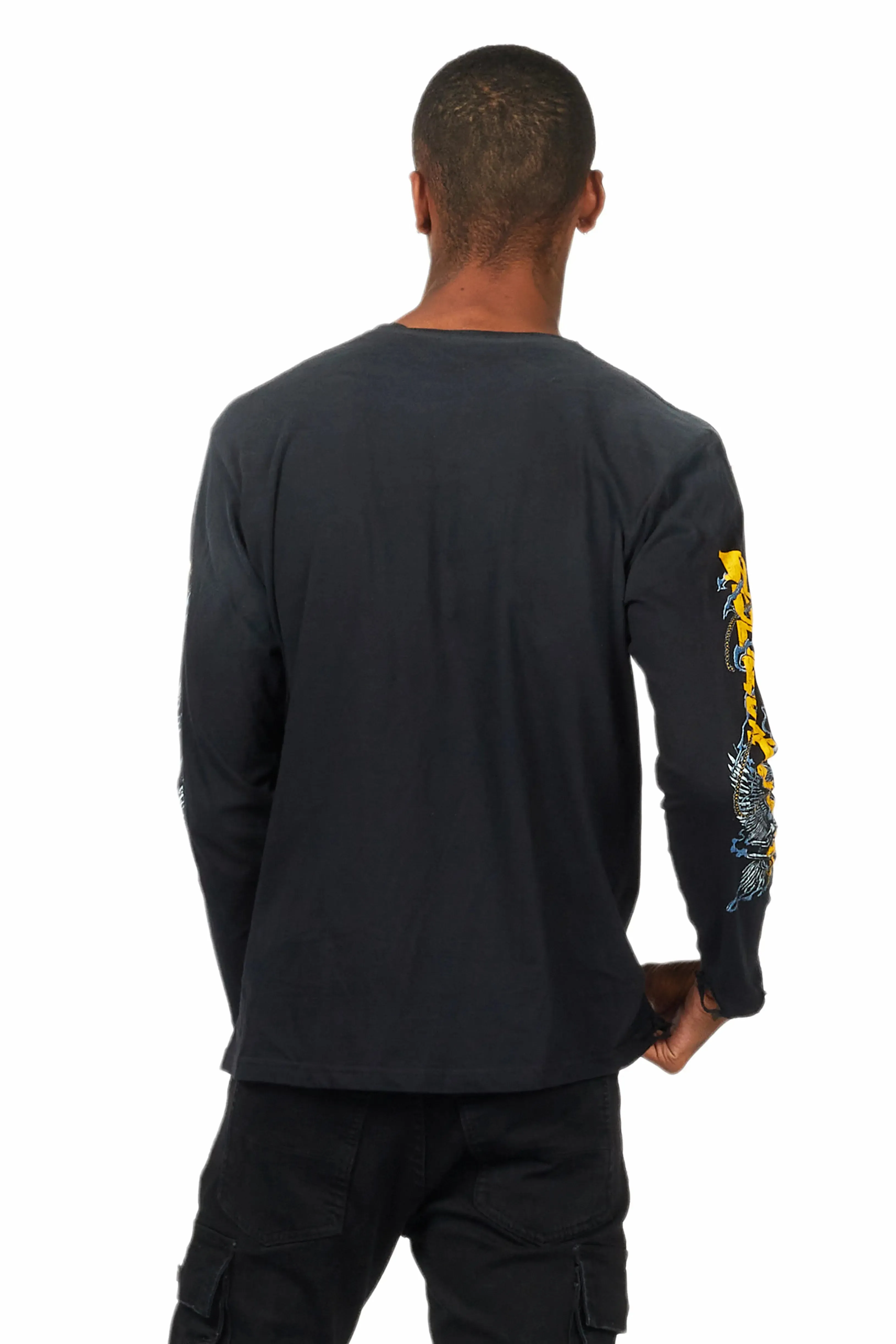 Eppy Black Long Sleeve Graphic T-Shirt sold by Rockstar Original product image thumbnail 4