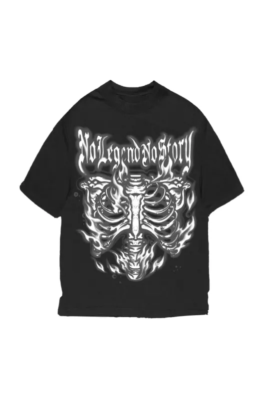 Giana Black Mega Oversized T-Shirt made by Rockstar Original