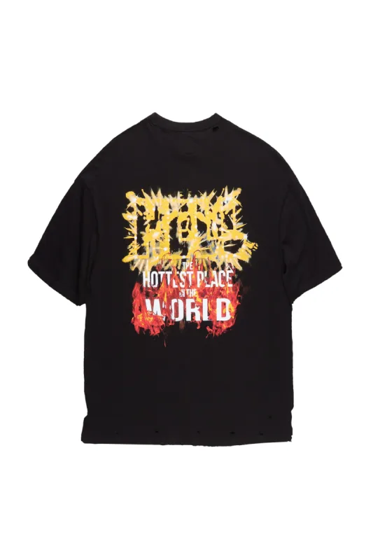 Acton Ultra Black Oversized T-Shirt sold by Rockstar Original