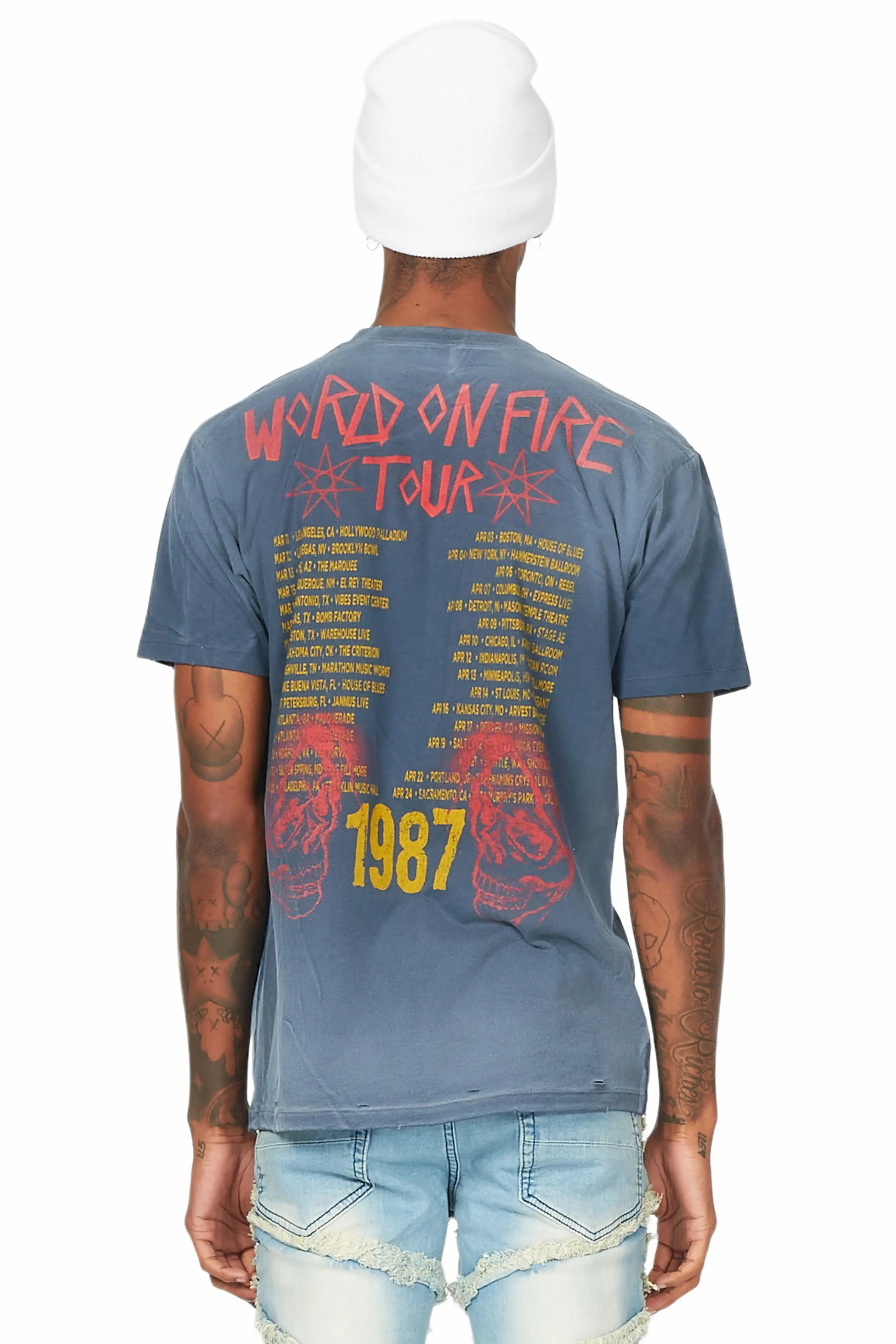 Barrett Royal Blue Printed T-Shirt sold by Rockstar Original product image thumbnail 4