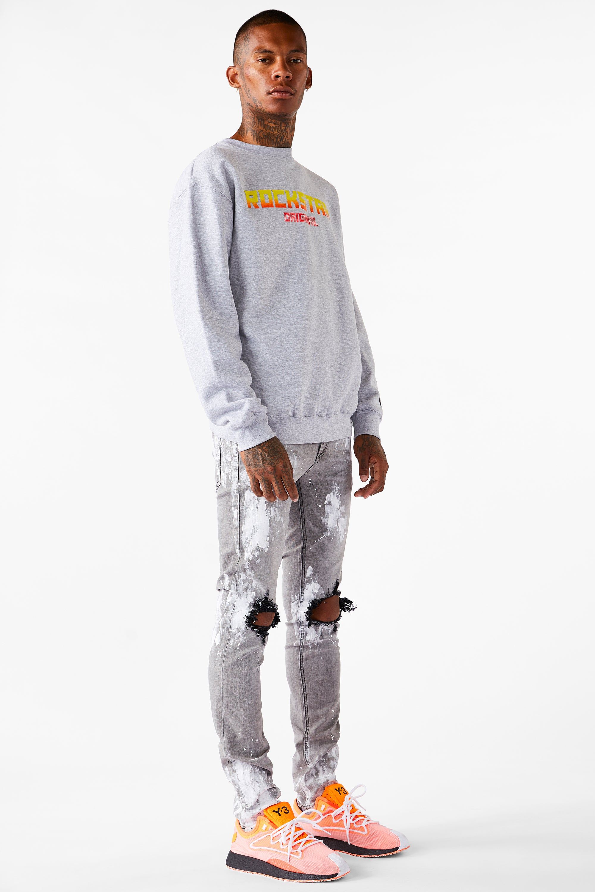 Javon Crewneck-Heather Grey sold by Rockstar Original product image thumbnail 5