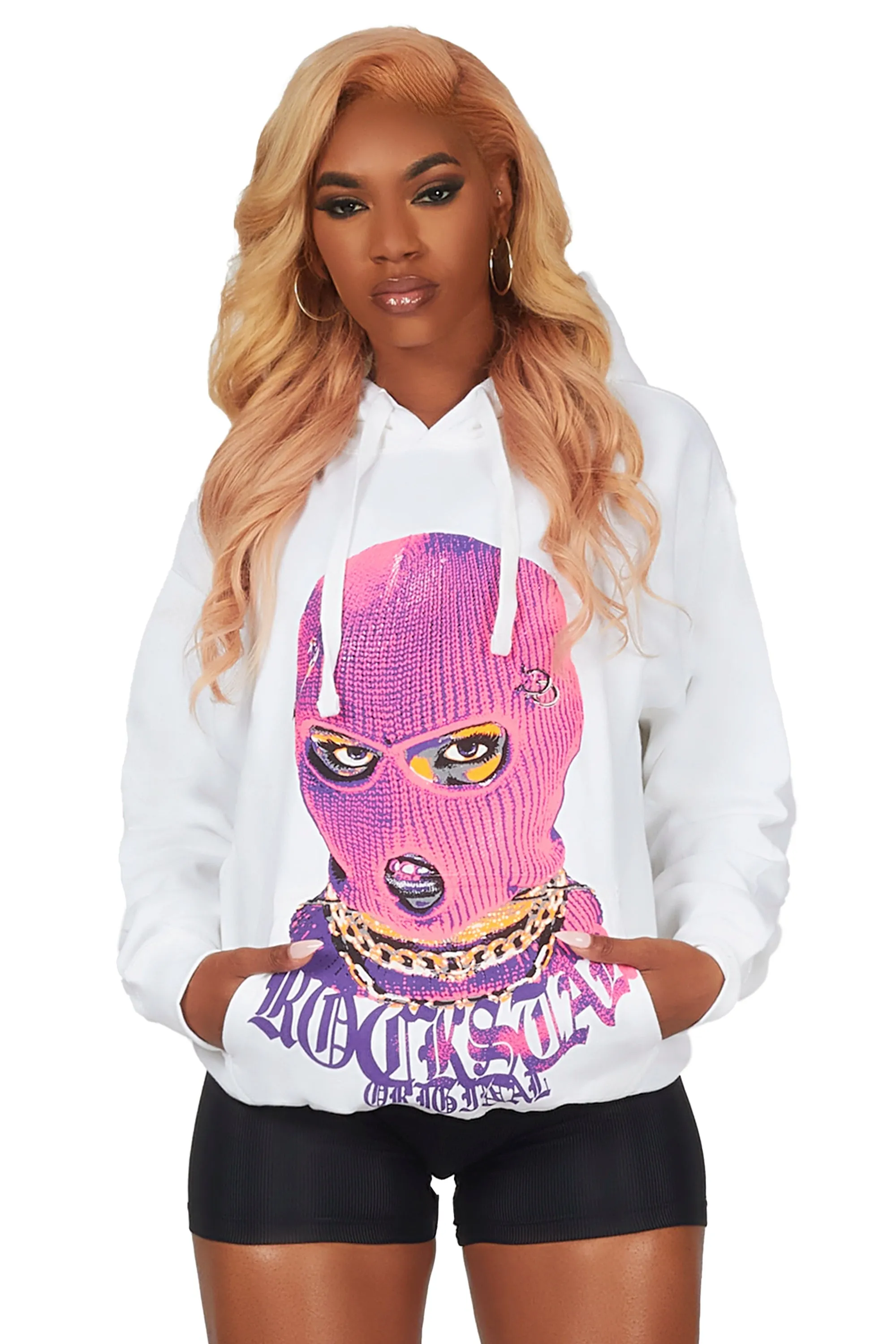 Catch Her White Oversized Hoodie sold by Rockstar Original