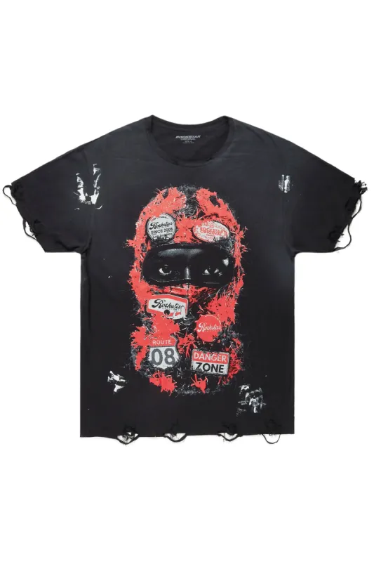 Barth Black Oversized Graphic T-Shirt sold by Rockstar Original