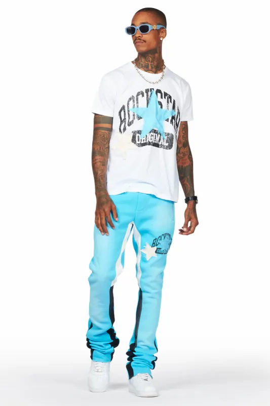 Mallor White/Blue T-Shirt/Super Stacked Track Set sold by Rockstar Original