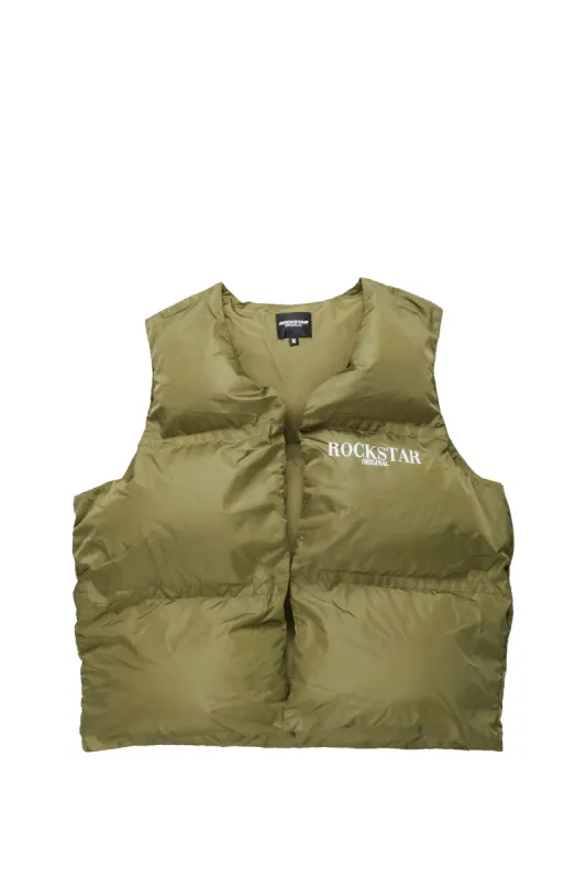 Frederick Green Puffer Vest sold by Rockstar Original