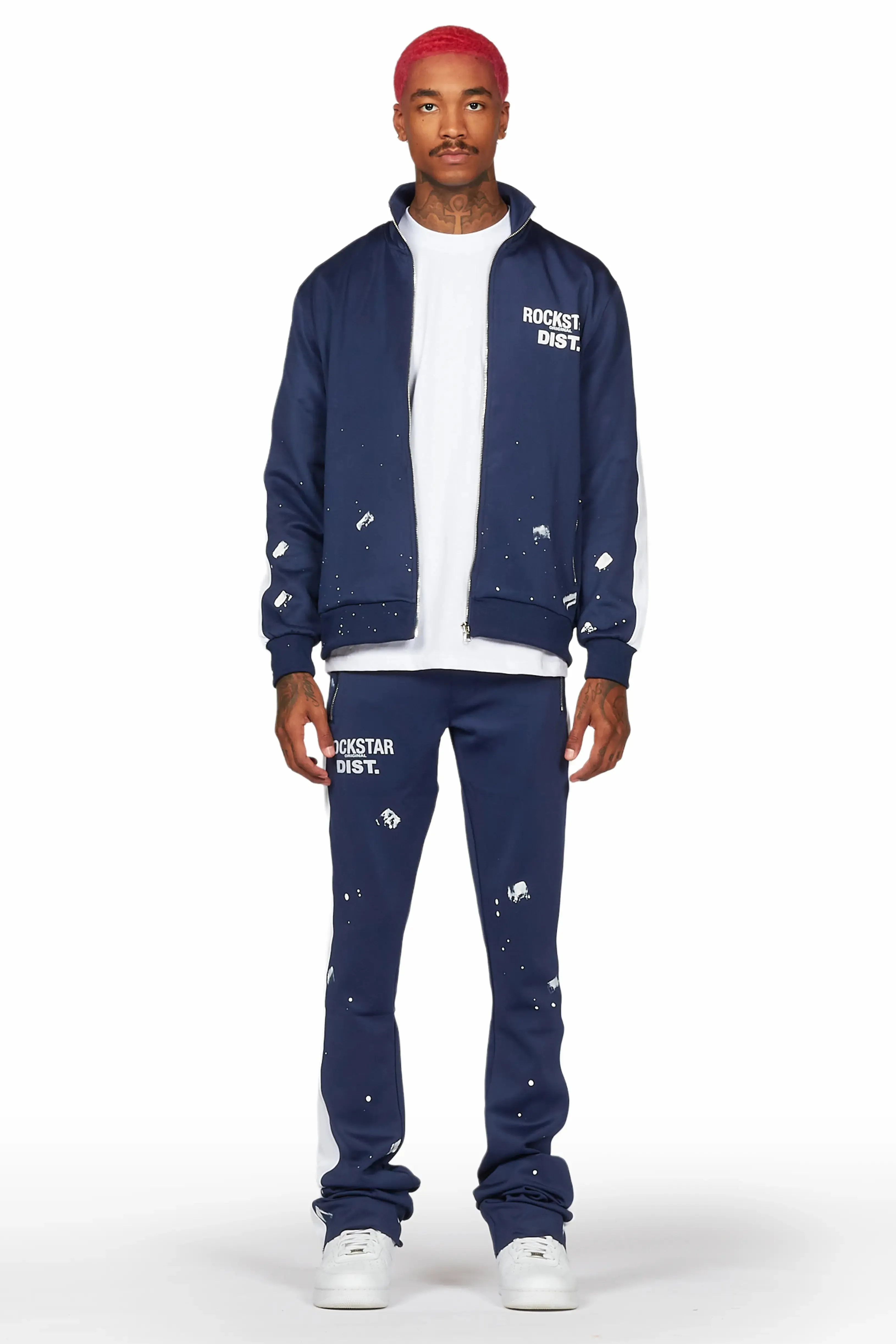 Raffer Navy Super Stacked Tricot Track Set sold by Rockstar Original product image thumbnail 5