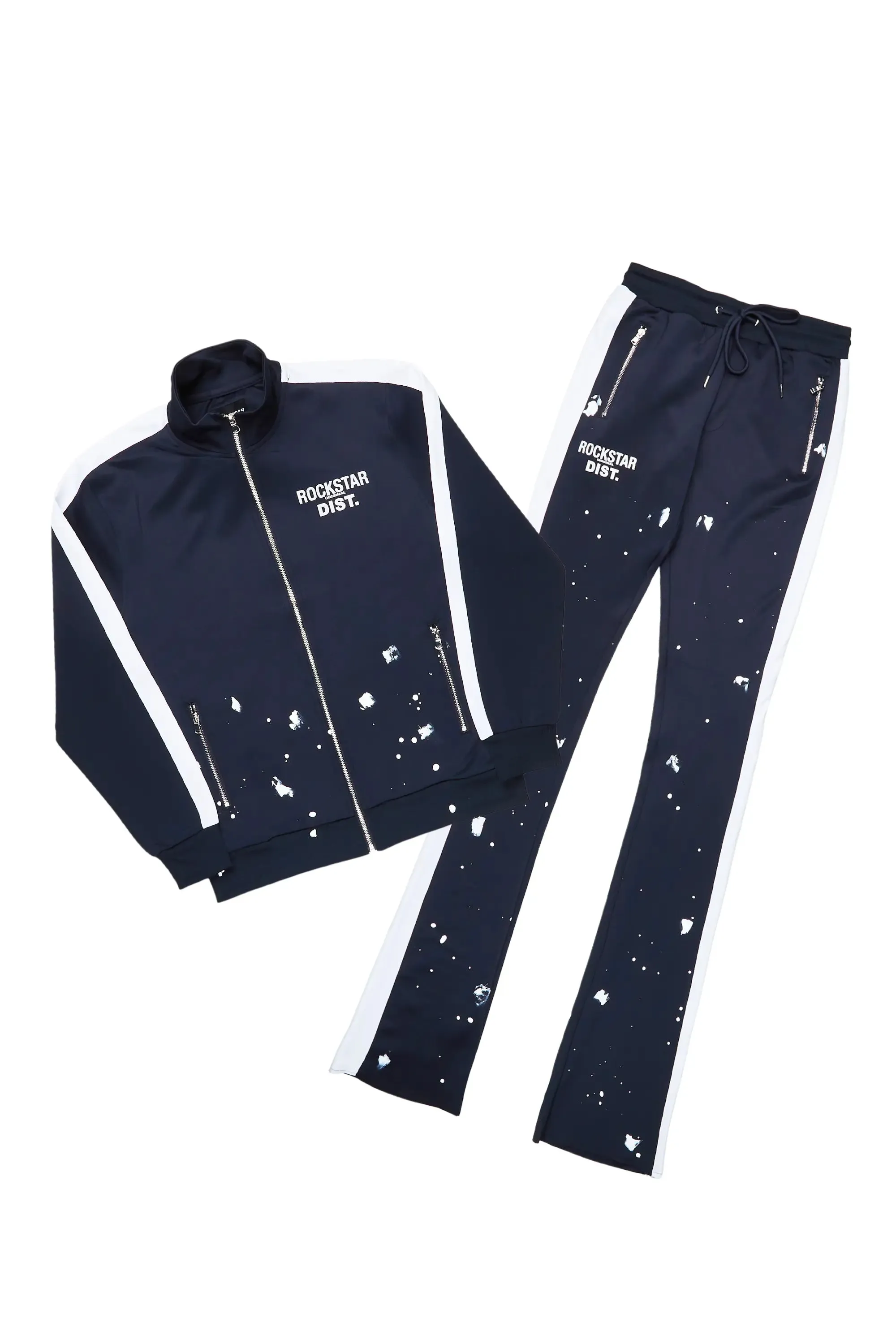 Raffer Navy Super Stacked Tricot Track Set sold by Rockstar Original product image thumbnail 2