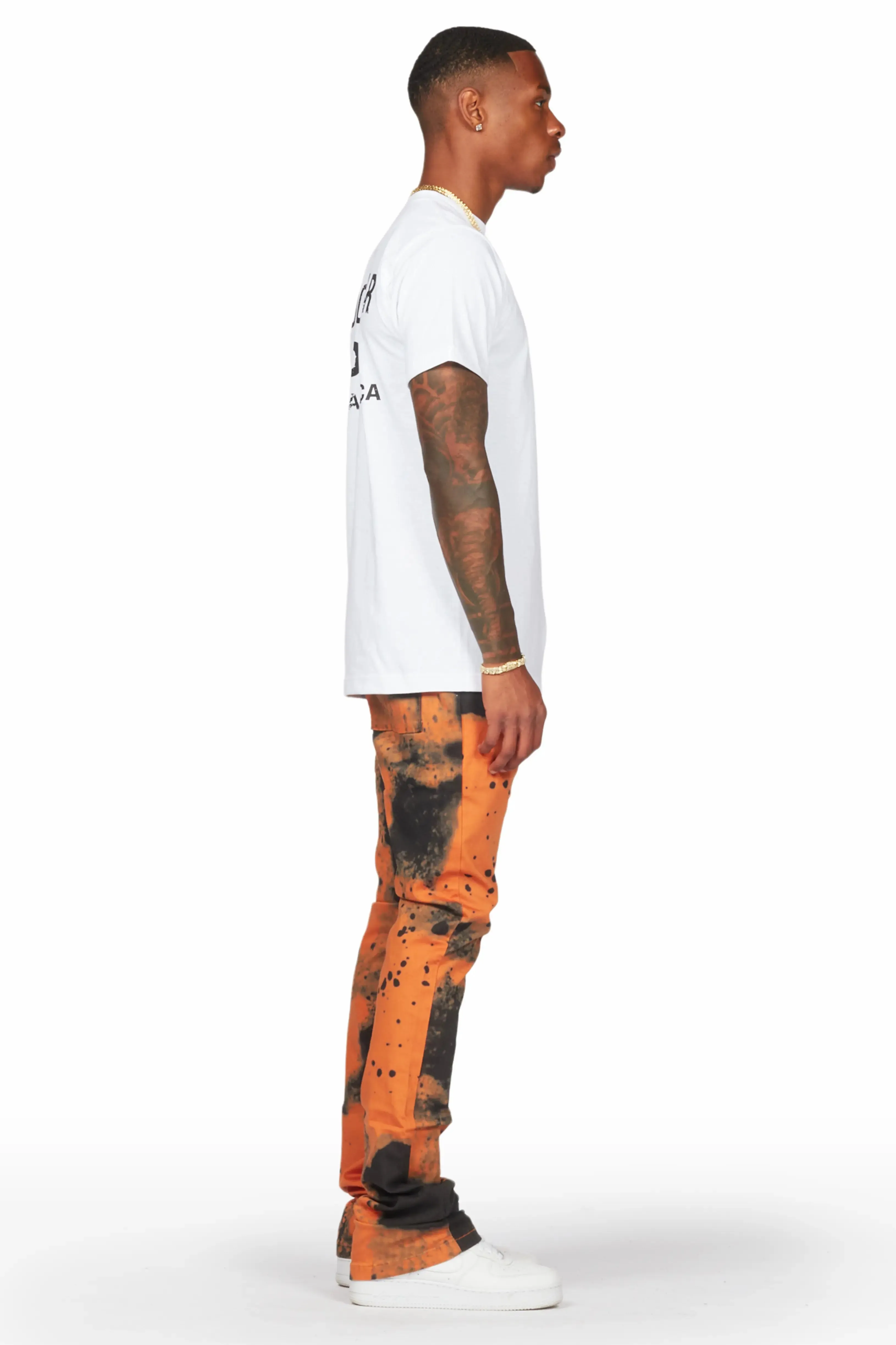 Alam Orange Stacked Flare Pant sold by Rockstar Original product image thumbnail 4
