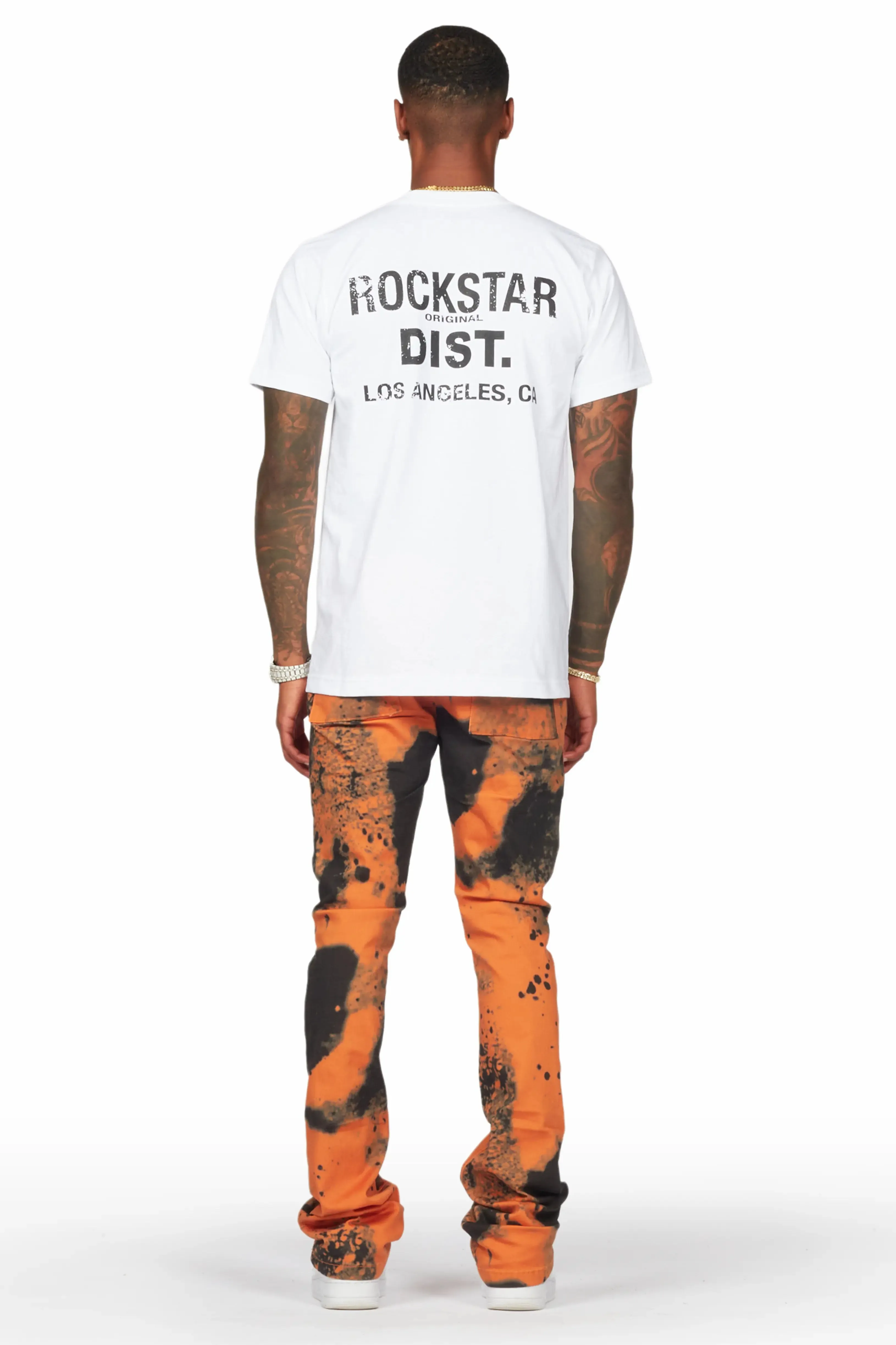 Alam Orange Stacked Flare Pant sold by Rockstar Original product image thumbnail 5