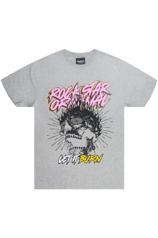 Naypolm Grey Graphic T-Shirt sold by Rockstar Original