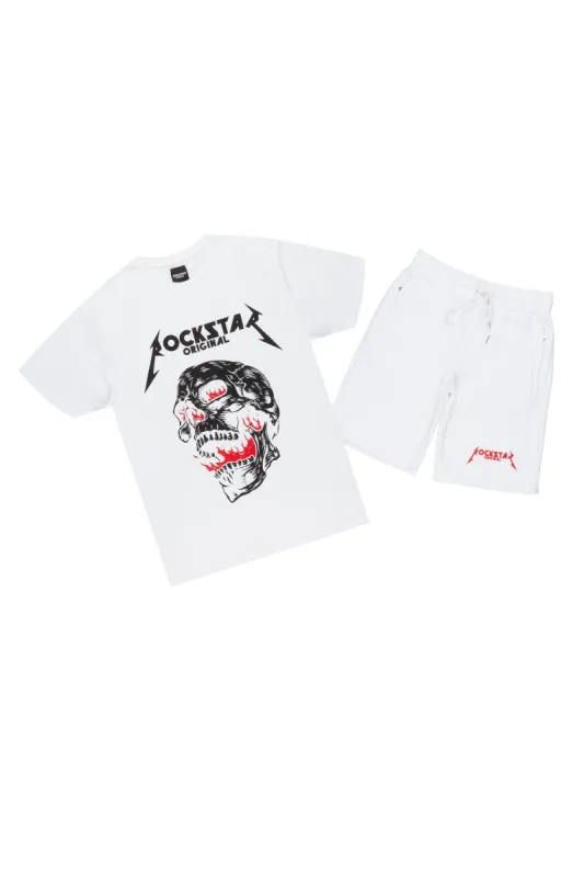 Wayan White T-Shirt Short Set sold by Rockstar Original