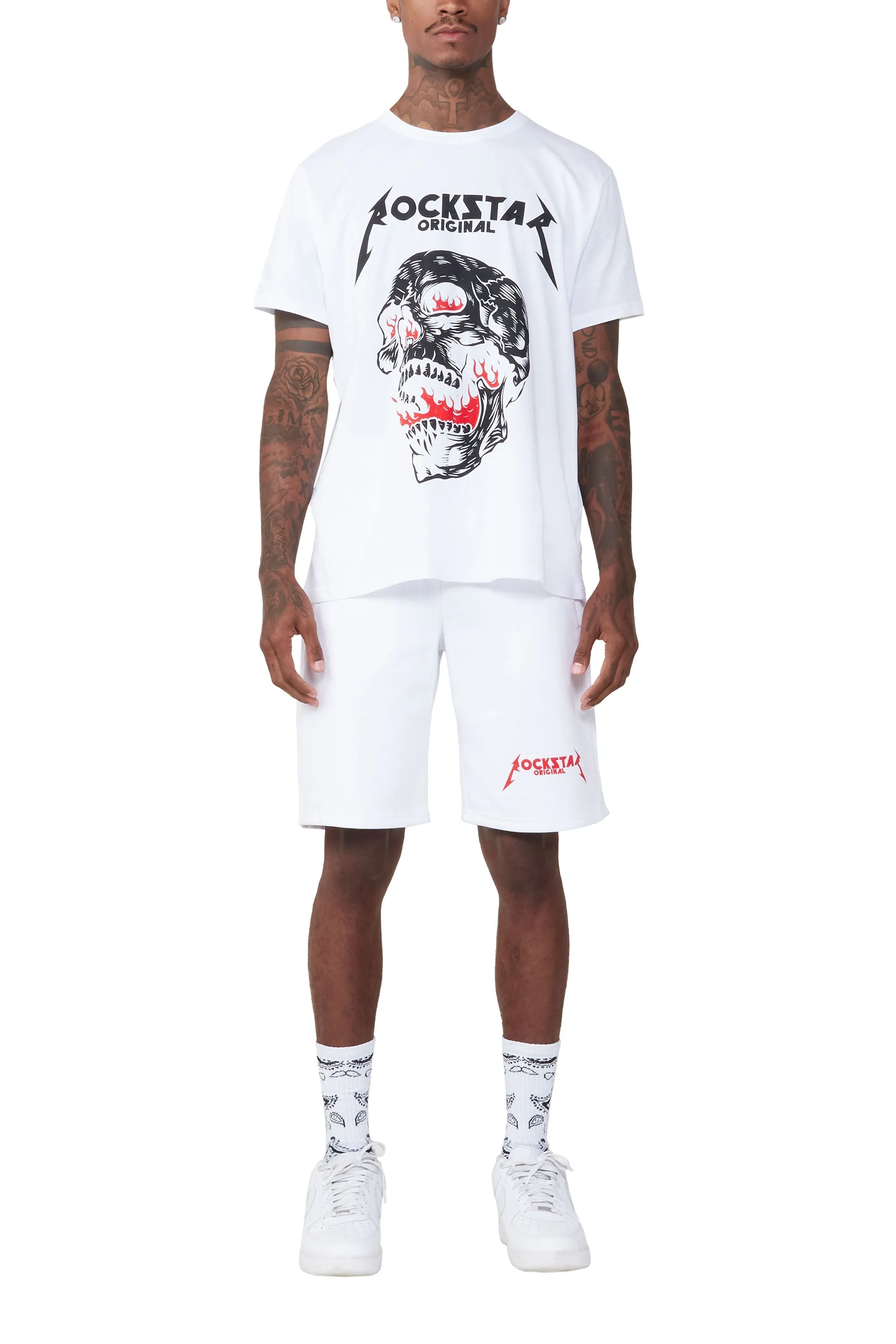 Wayan White T-Shirt Short Set sold by Rockstar Original product image thumbnail 5
