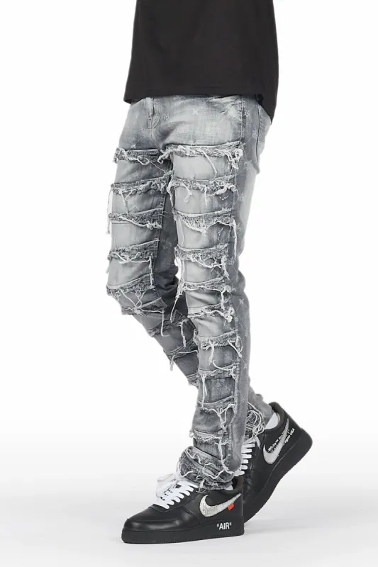 Pasha Grey Slim Fit Frayed Jean sold by Rockstar Original