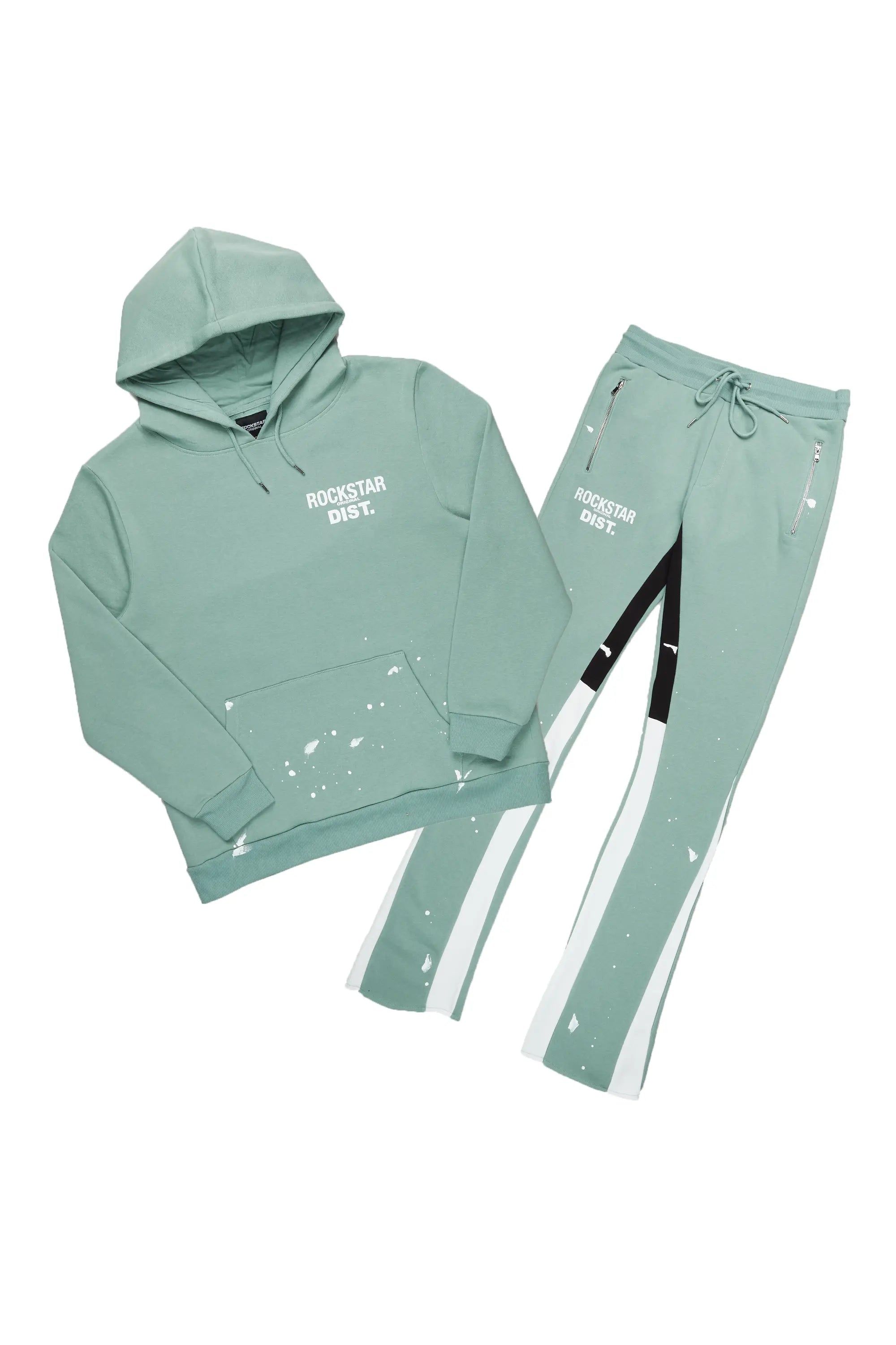 Raffer Sage Hoodie/Stacked Flare Pant Set sold by Rockstar Original