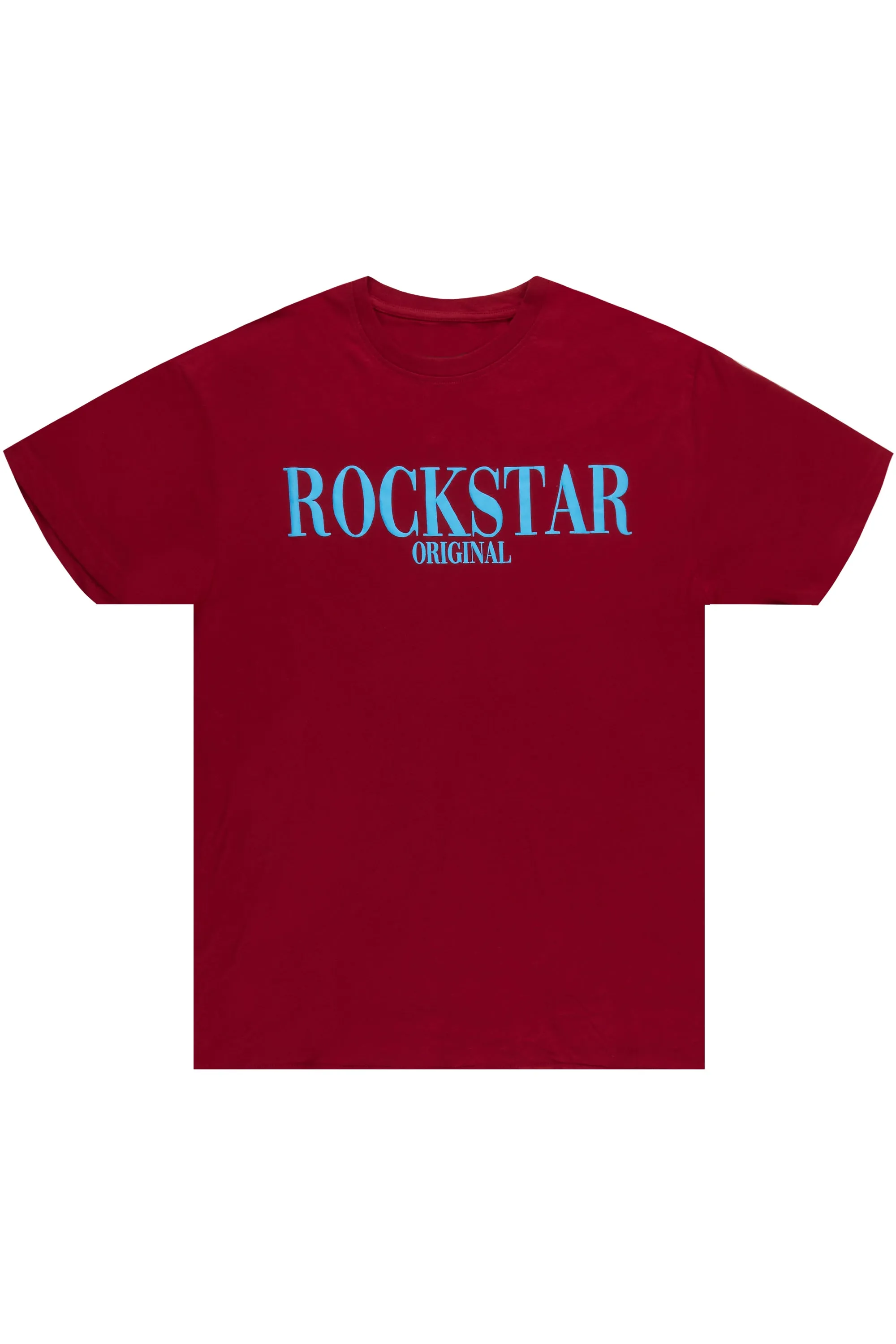 Octavio Printed T-Shirt-Maroon/Blue sold by Rockstar Original