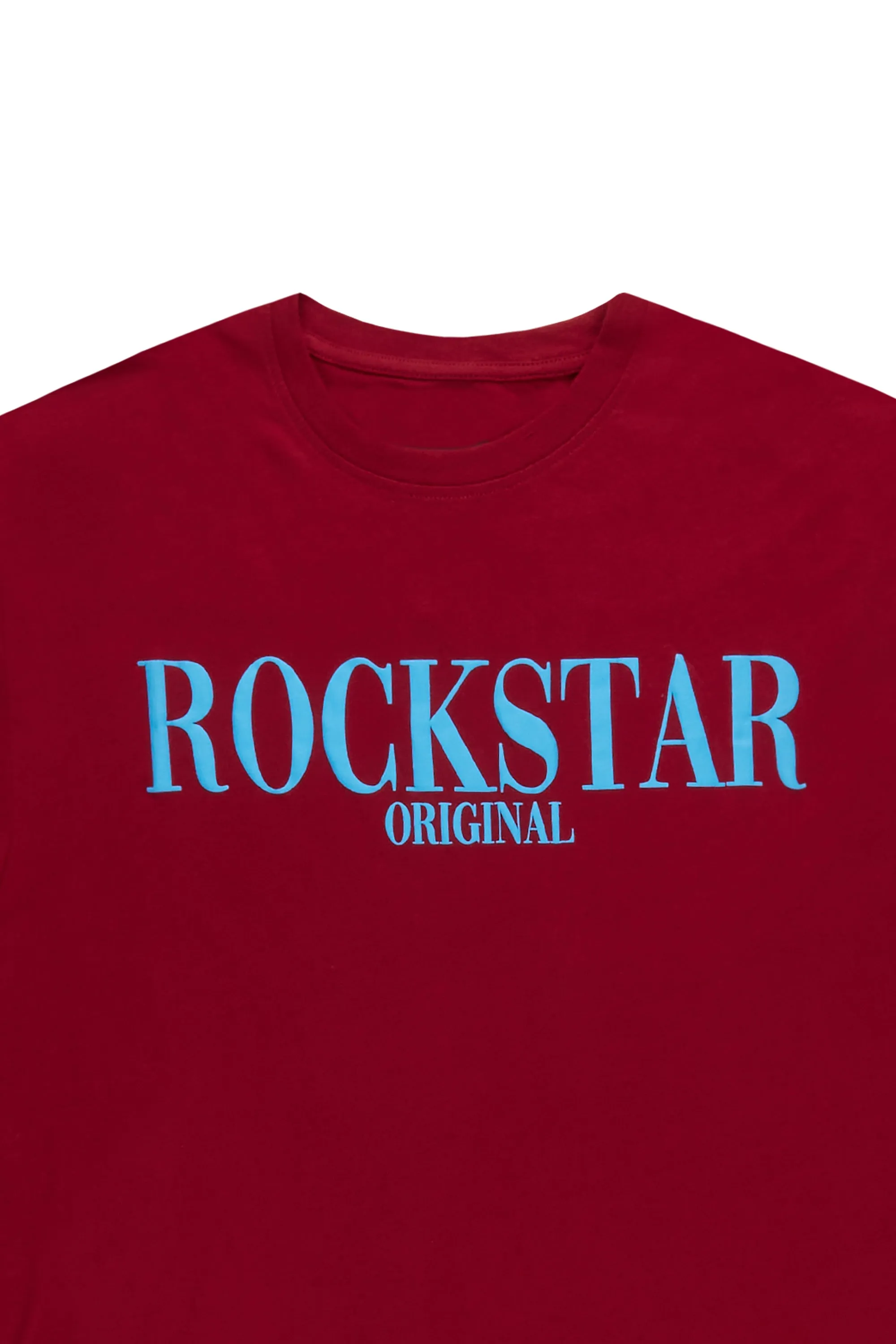 Octavio Printed T-Shirt-Maroon/Blue sold by Rockstar Original product image thumbnail 2