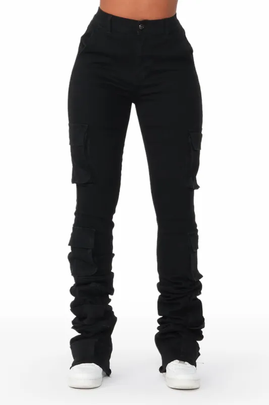 Phoebe Black Super Stacked Jean sold by Rockstar Original