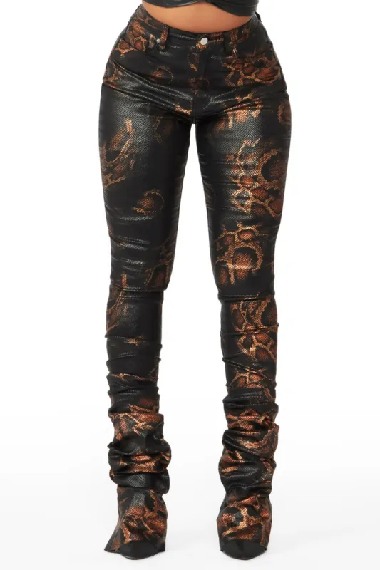 The Drama Snake PU Super Stacked Pant sold by Rockstar Original