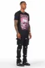 Radko Black Stacked Flare Cargo Pants sold by Rockstar Original