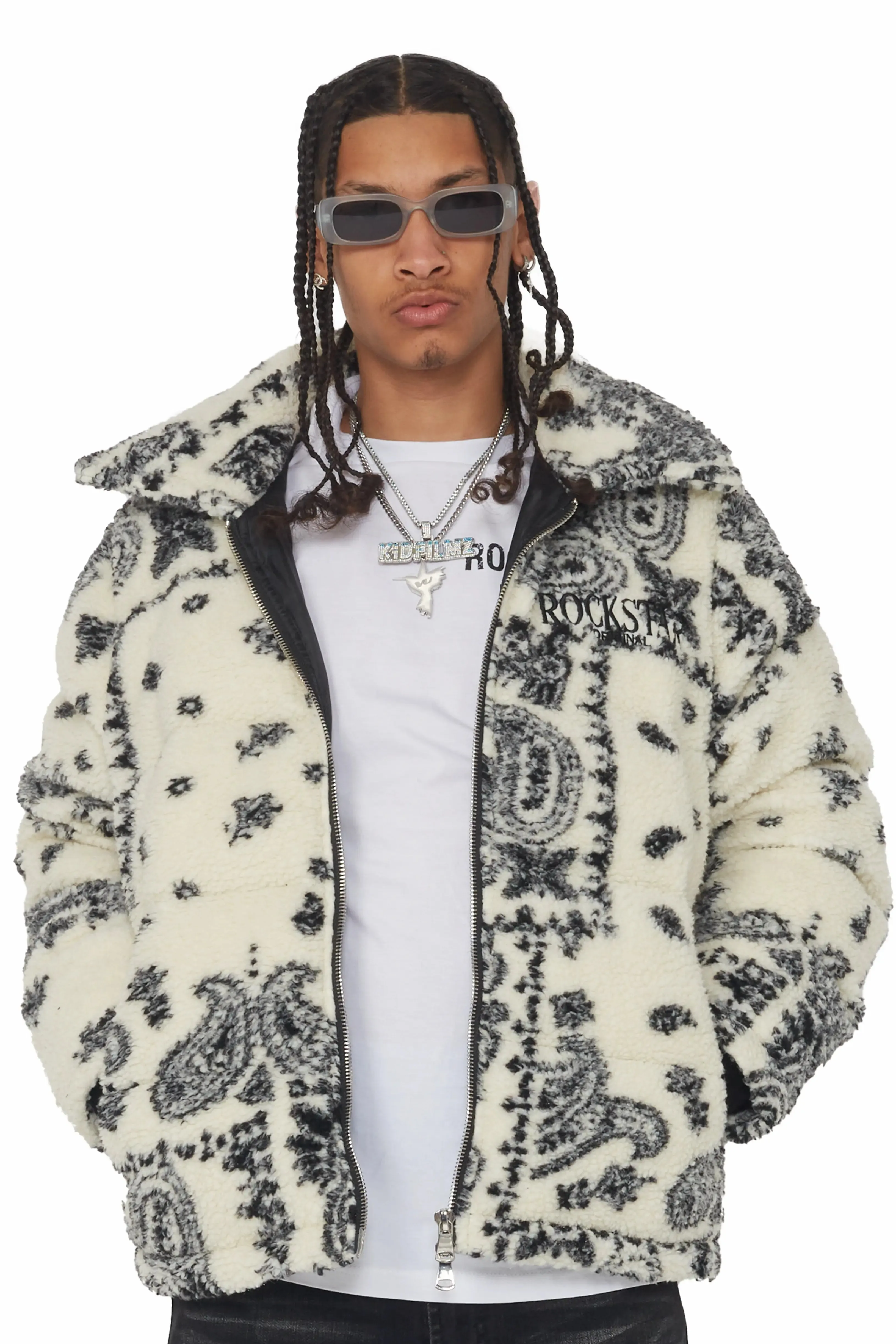 Wylie White Puffer Jacket sold by Rockstar Original