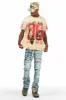 Grill Beige Graphic Oversized T-Shirt sold by Rockstar Original