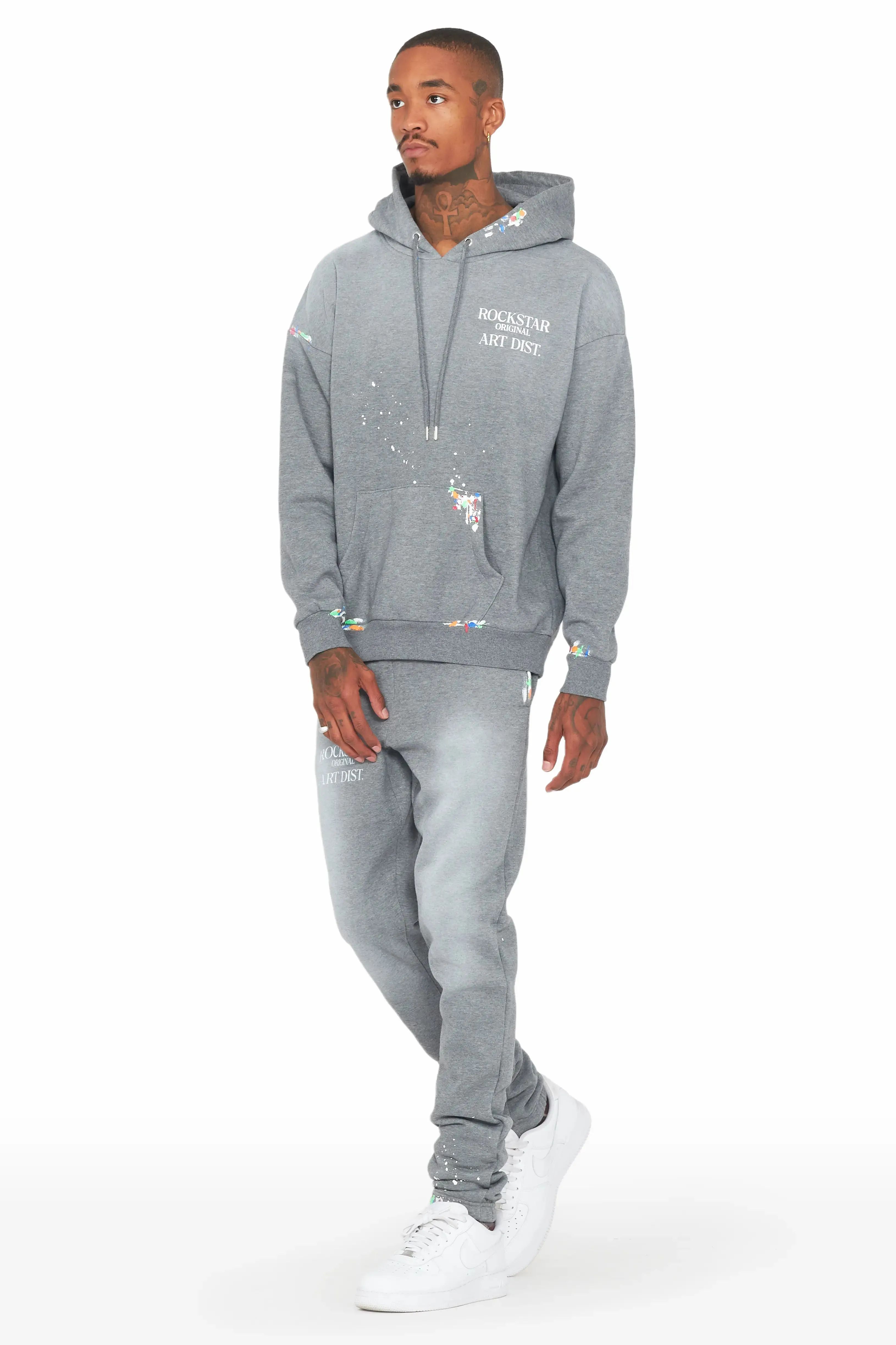Rockstar Art Dist. Vintage Grey Relaxed Fit Track Set sold by Rockstar Original product image thumbnail 2
