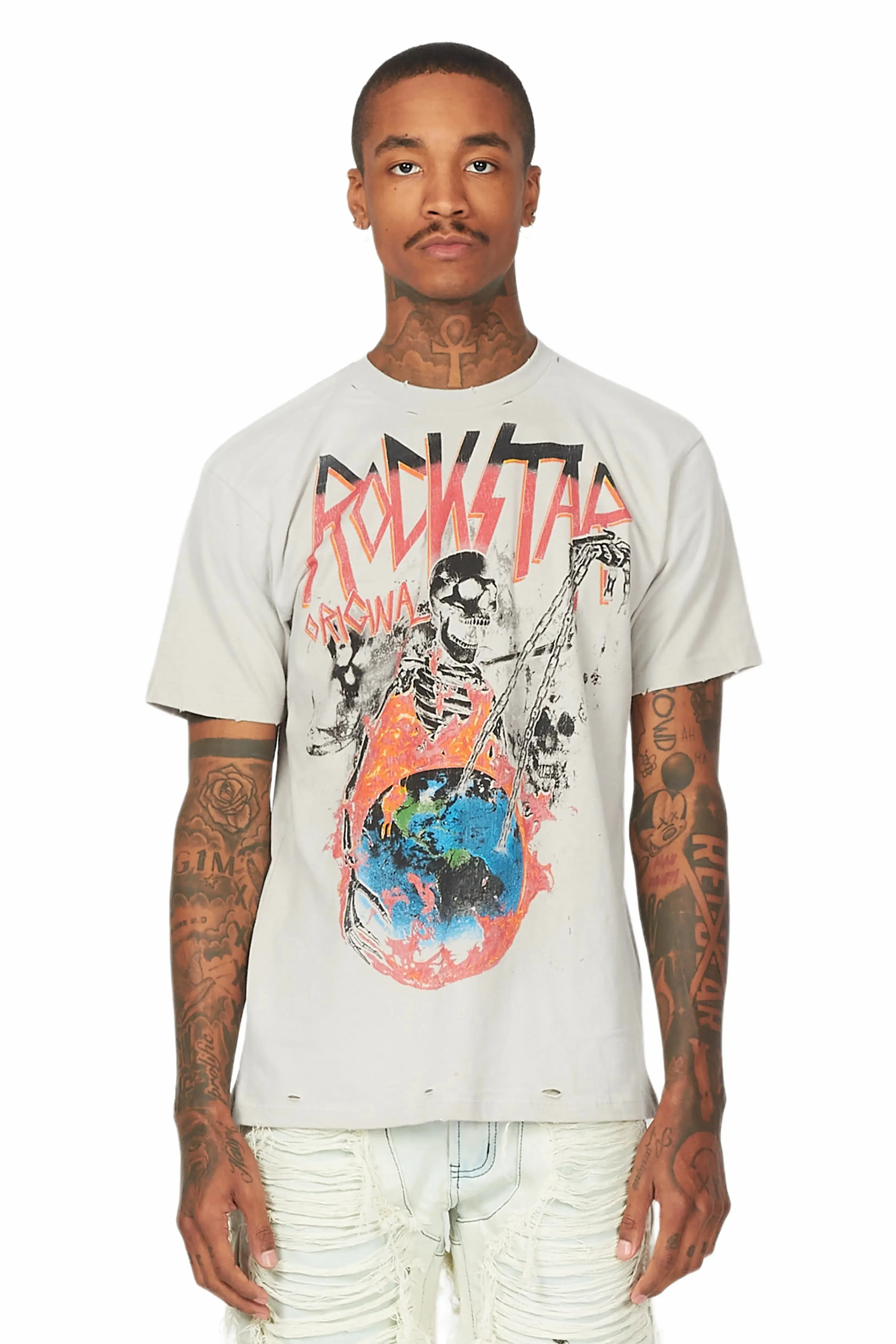 Barrett Silver Printed T-Shirt sold by Rockstar Original
