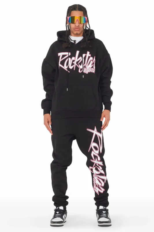 Kalibre Black Relaxed Fit Track Set sold by Rockstar Original