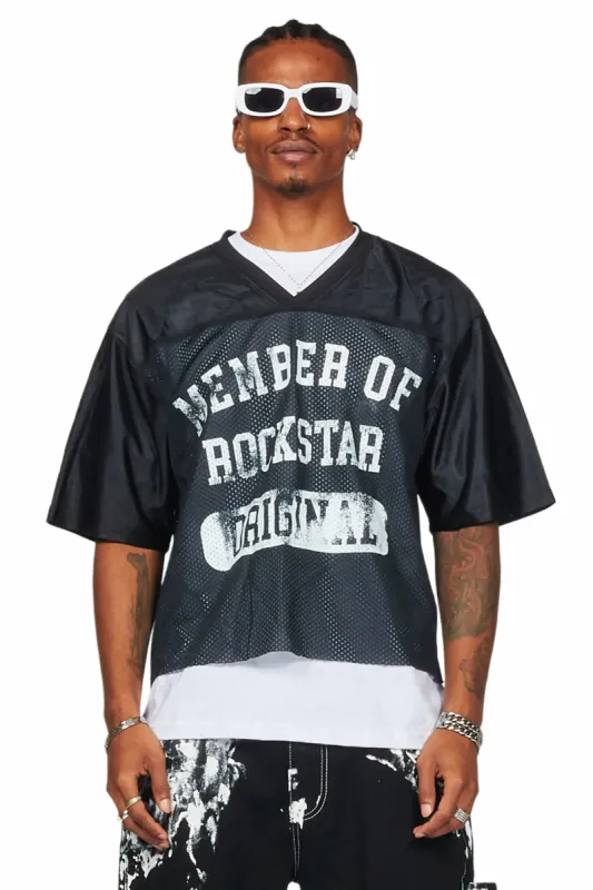 Danian Black Graphic Mesh Jersey sold by Rockstar Original