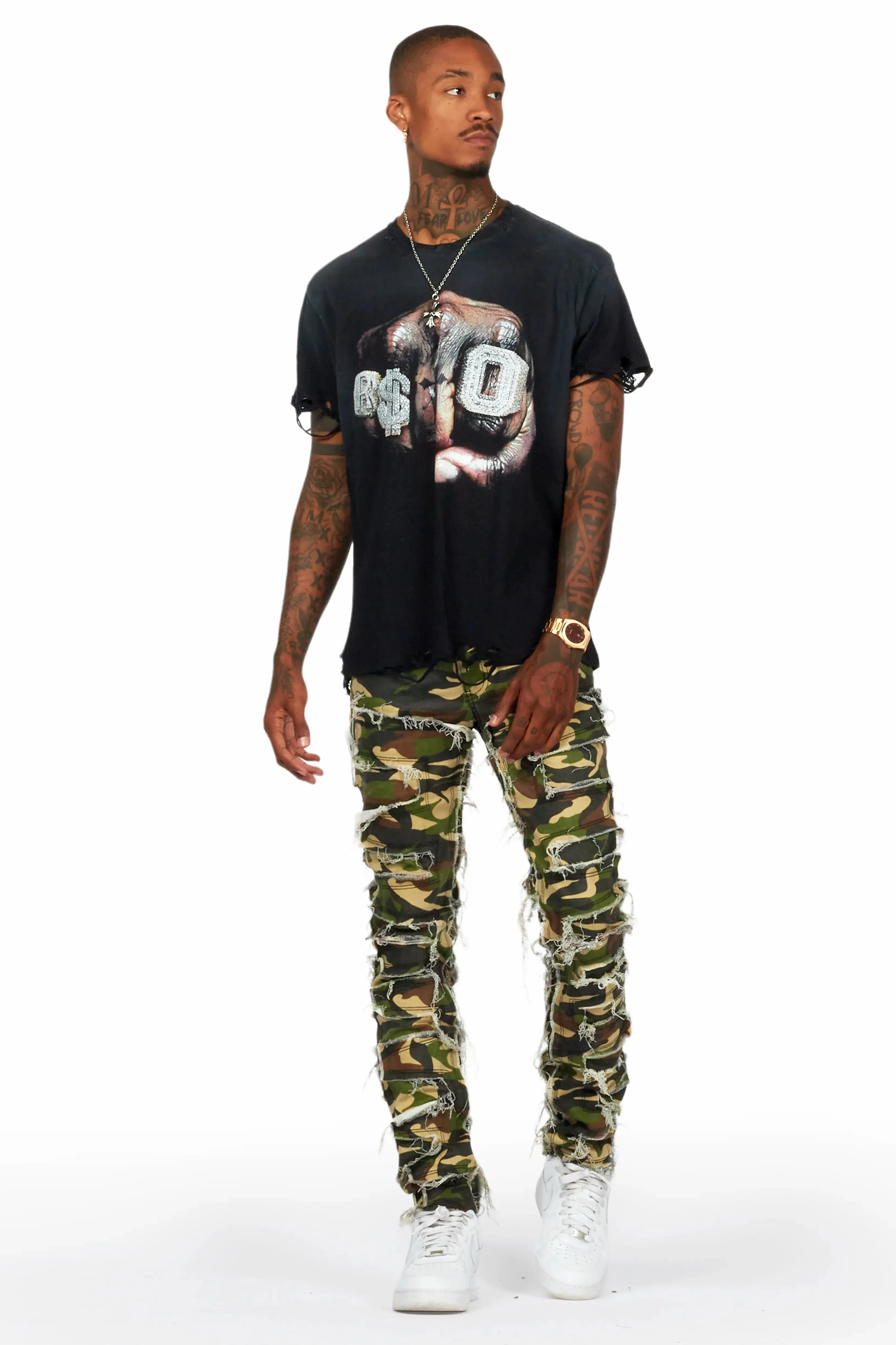Shake Faded Camo Slim Fit Jean sold by Rockstar Original product image thumbnail 3