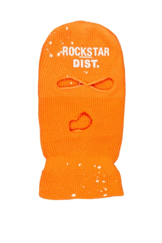 Marlo Orange Graphic Ski Mask sold by Rockstar Original