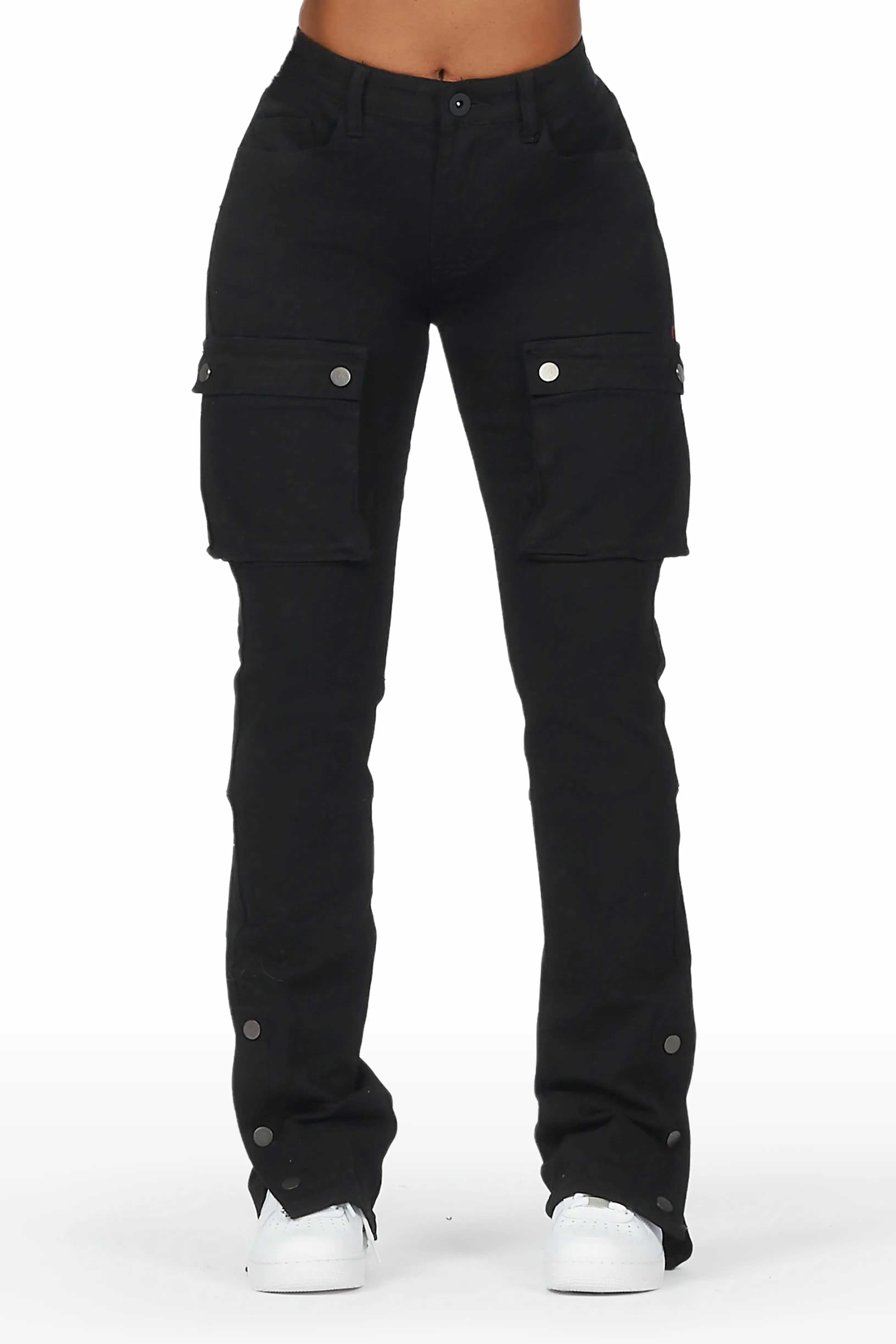 Kathryn Black Stacked Flare Jean sold by Rockstar Original