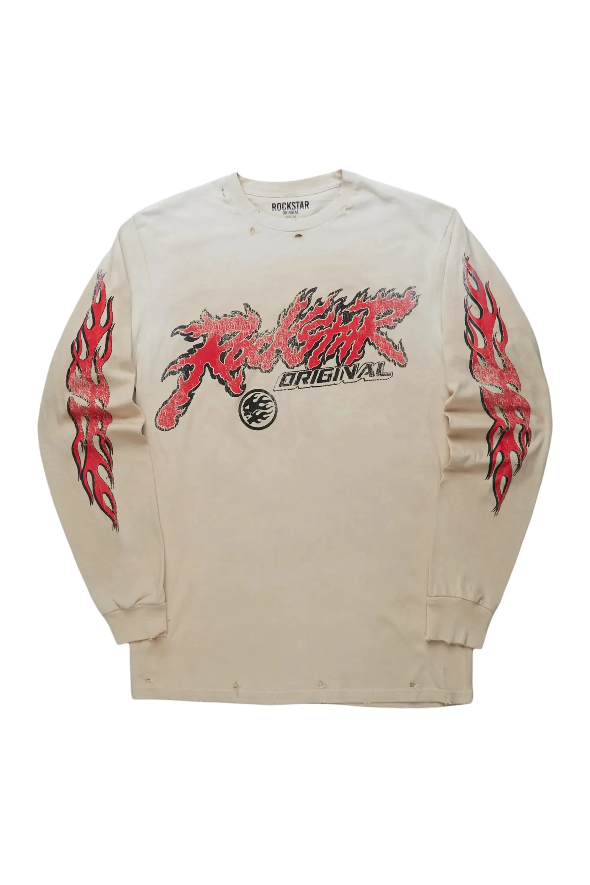 Kenisha Beige Long Sleeve T-Shirt sold by Rockstar Original product image thumbnail 3