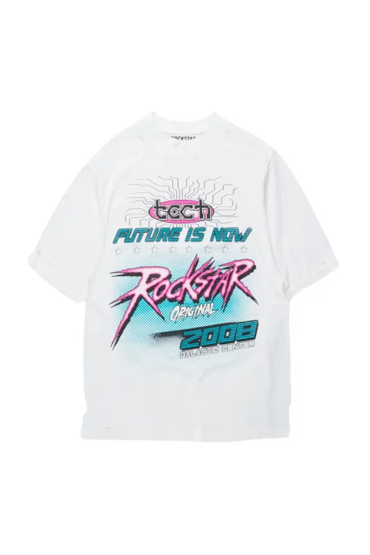 Racing White Oversized T-Shirt sold by Rockstar Original
