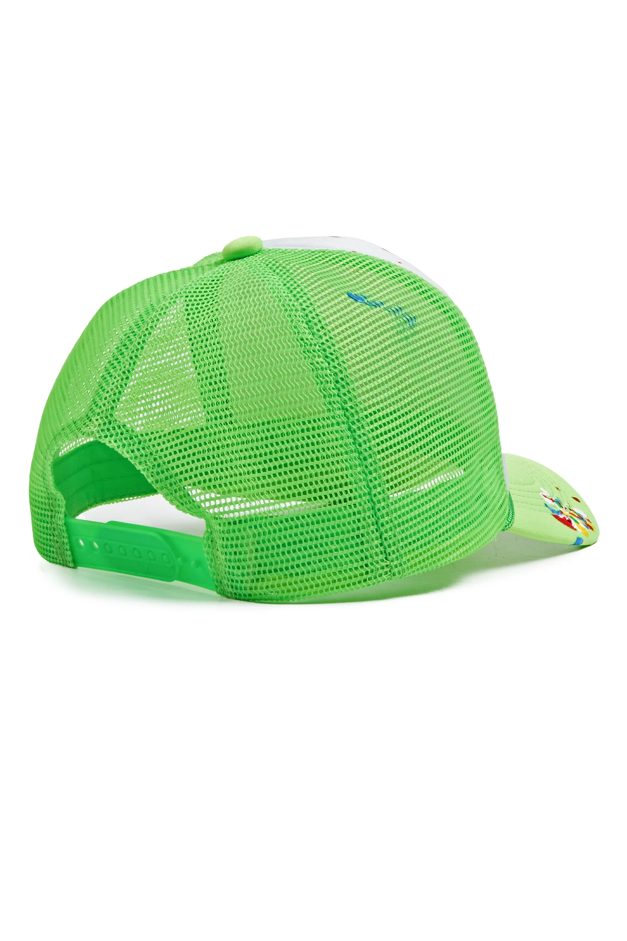 Good Side Only White/Neon Green Trucker Hat sold by Rockstar Original product image thumbnail 3