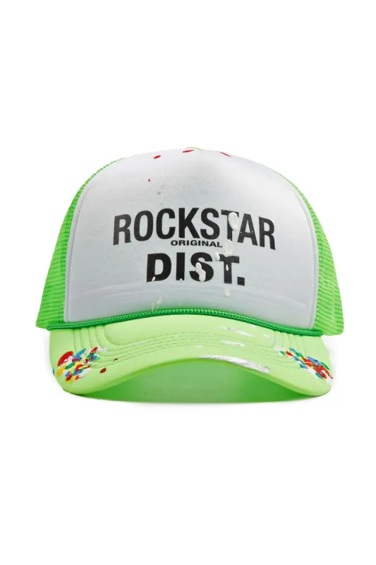 Good Side Only White/Neon Green Trucker Hat sold by Rockstar Original