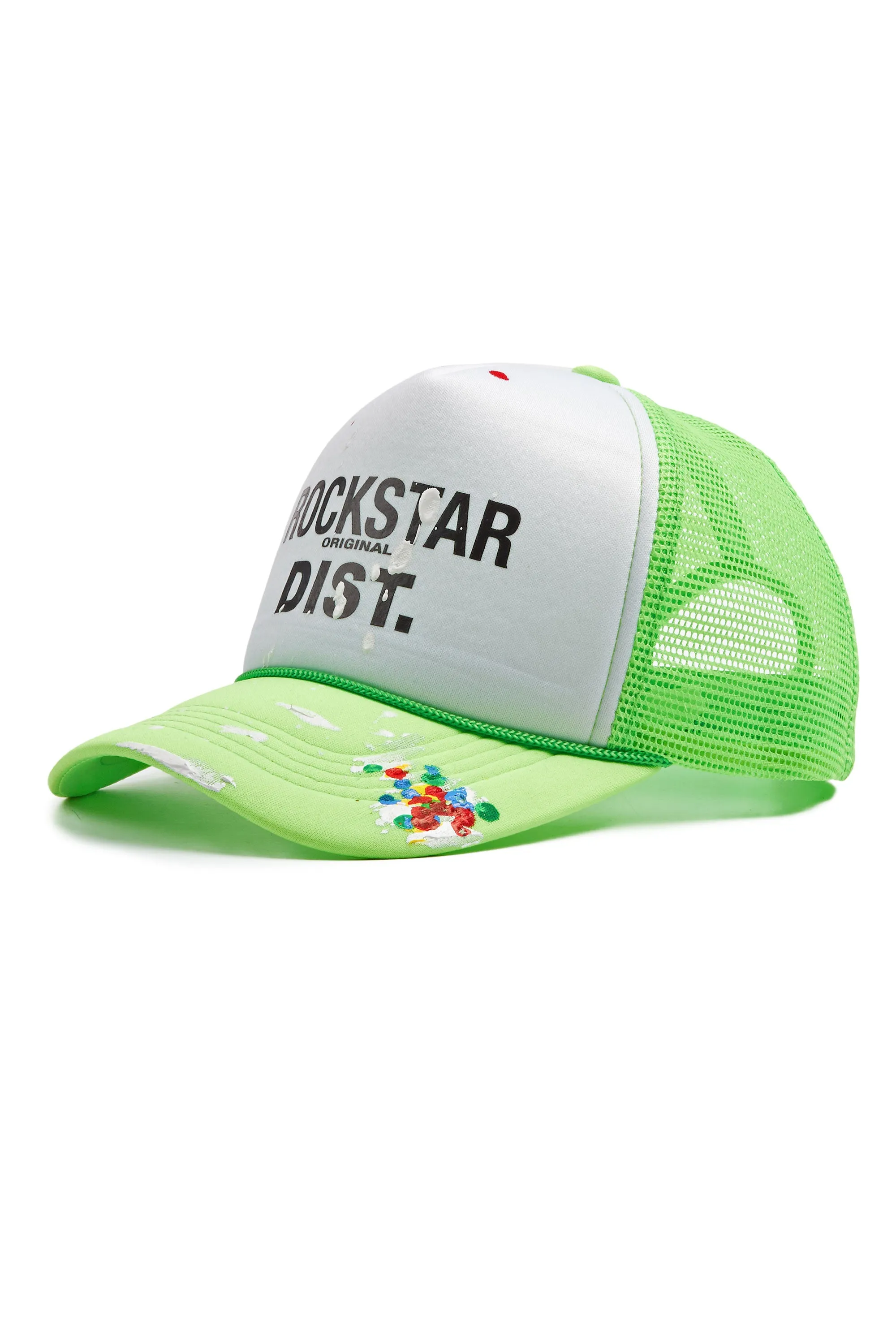 Good Side Only White/Neon Green Trucker Hat sold by Rockstar Original product image thumbnail 2