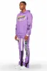 Draven Purple Hoodie/Stacked Flare Track Pant Set sold by Rockstar Original