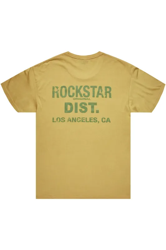 Lake Beige/Green Graphic T-Shirt sold by Rockstar Original