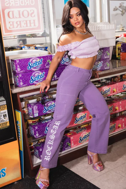 Jaliyah Crop Tank-Lavender sold by Rockstar Original