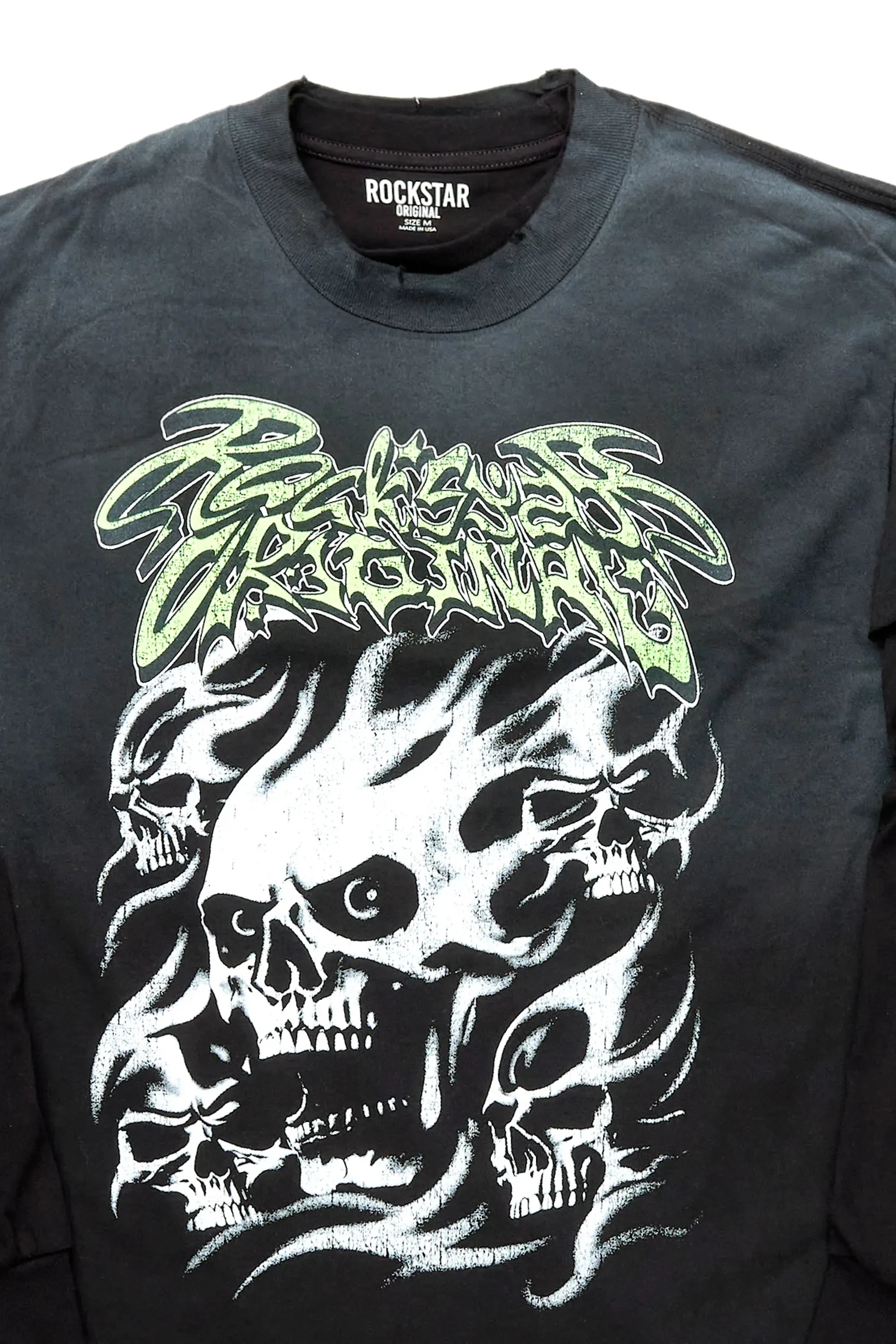 Schtupp Black Double Layer Long Sleeve Graphic T-Shirt sold by Rockstar Original product image thumbnail 3