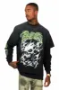 Schtupp Black Double Layer Long Sleeve Graphic T-Shirt sold by Rockstar Original