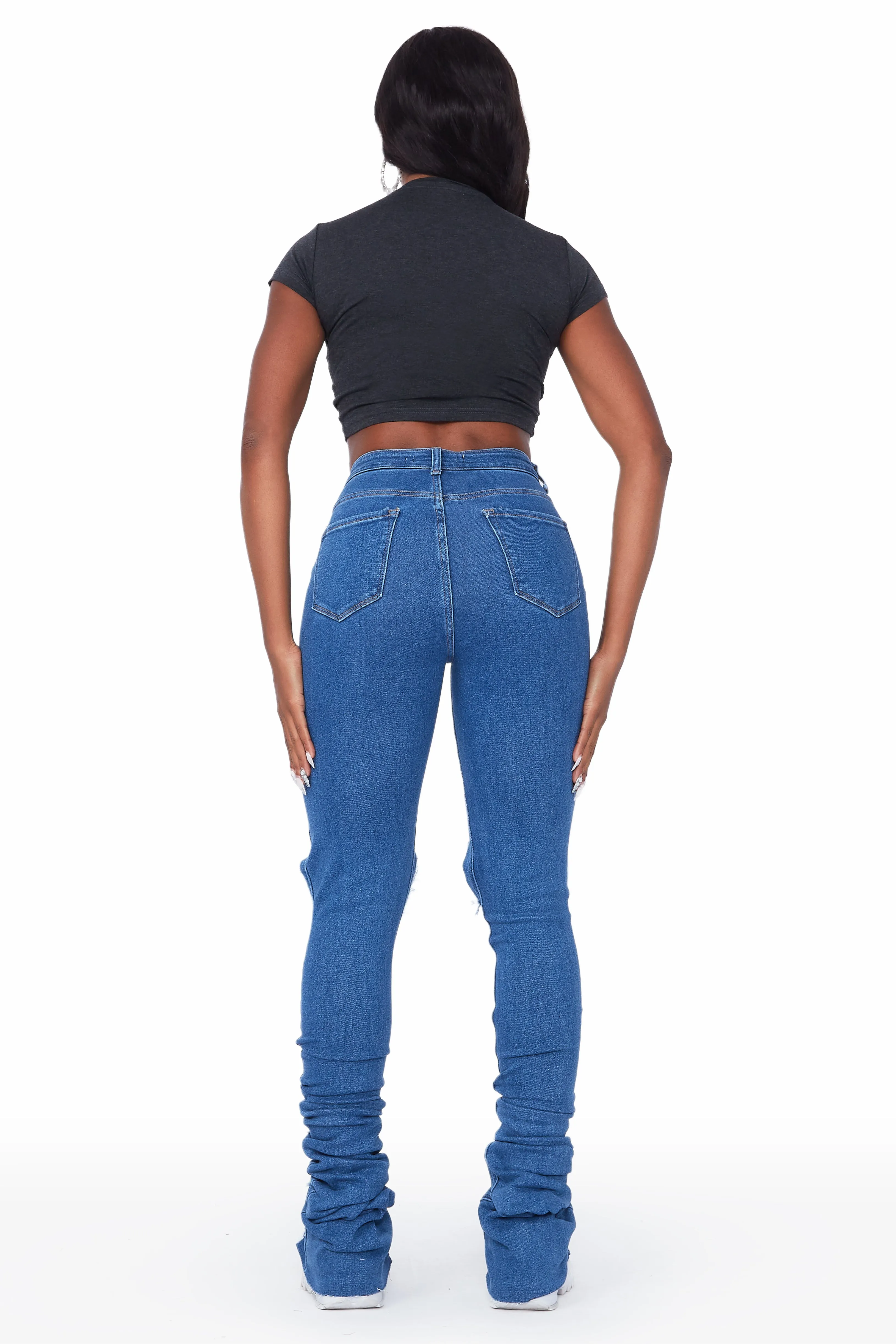 Marely Medium Wash Super Stacked Jean sold by Rockstar Original product image thumbnail 5