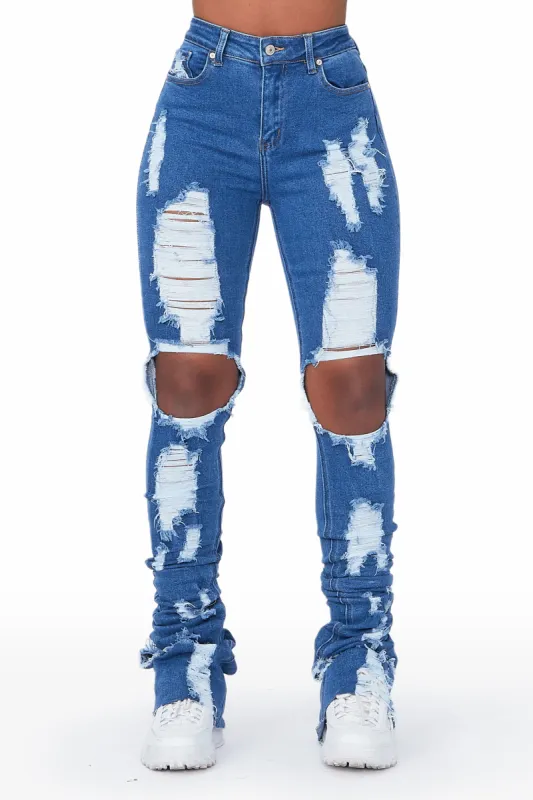 Marely Medium Wash Super Stacked Jean sold by Rockstar Original