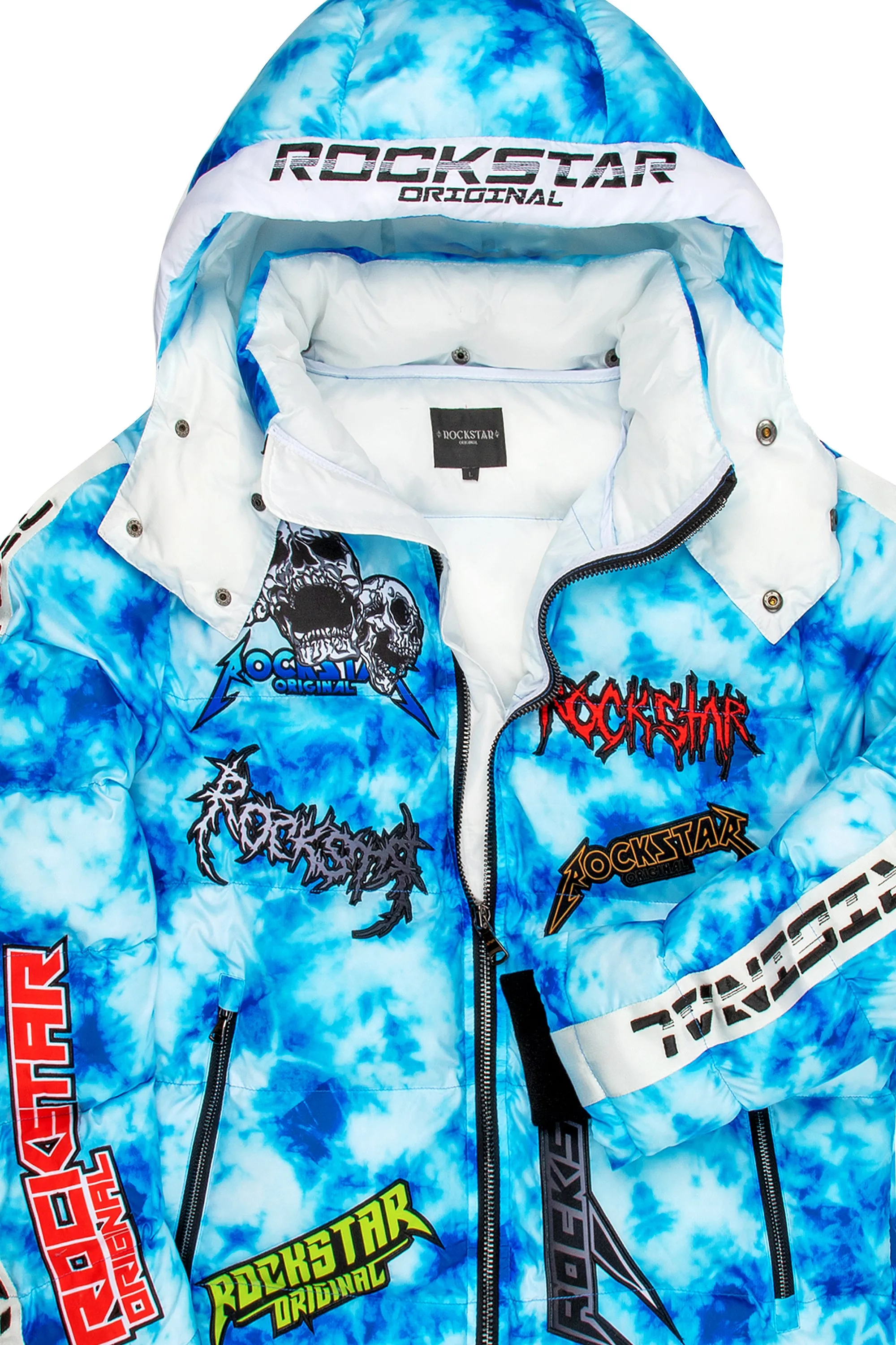 Giovan Puffer Jacket- Blue sold by Rockstar Original product image thumbnail 4