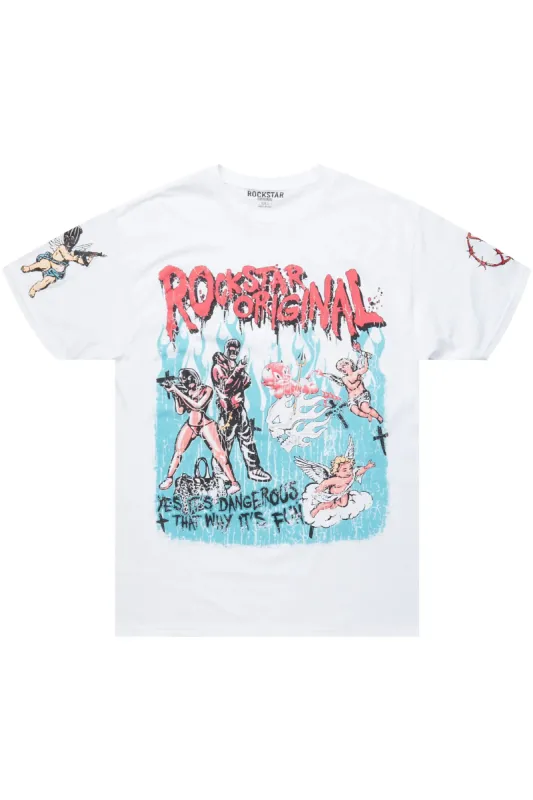 Ashlay White Oversized T-Shirt sold by Rockstar Original