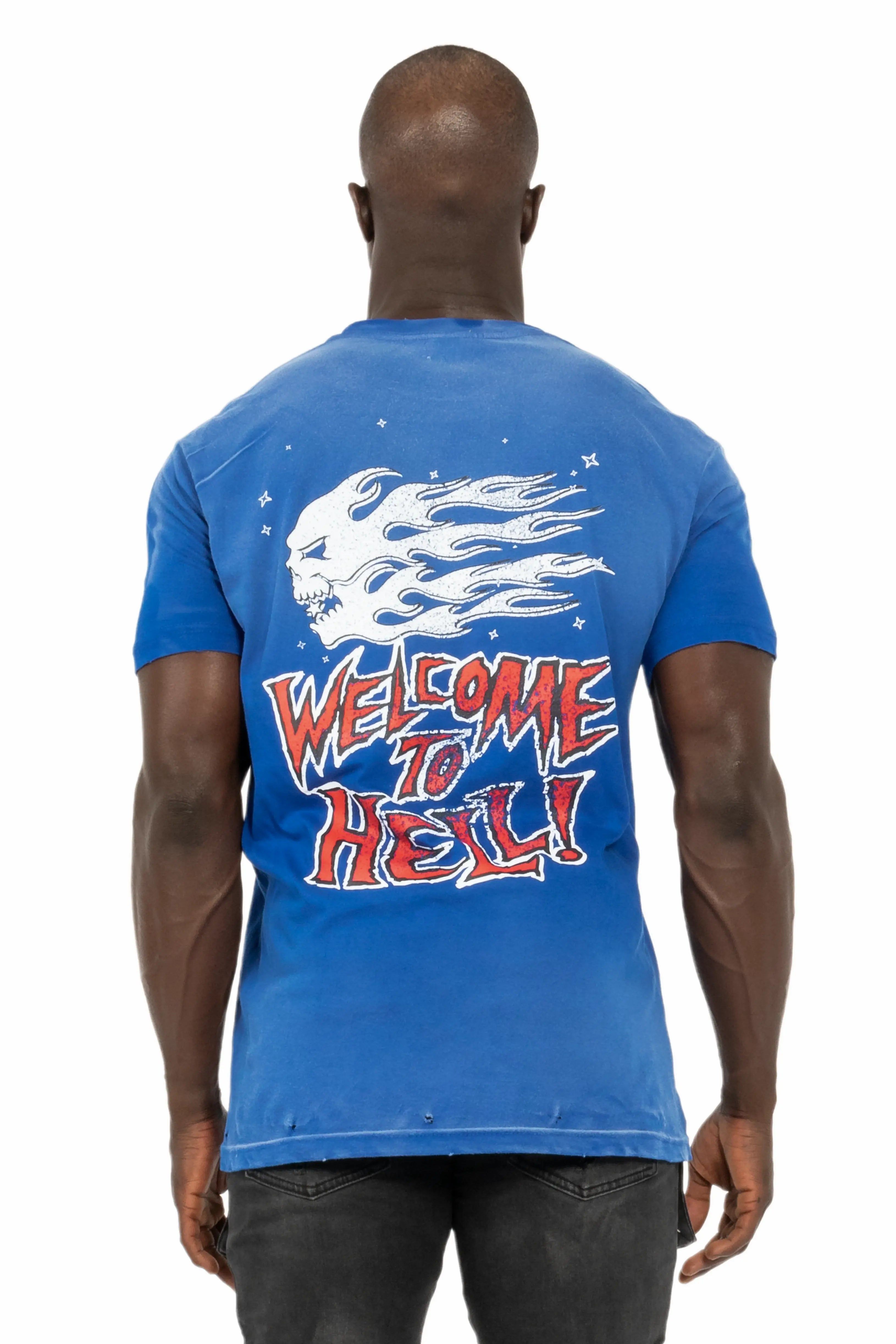 Gaston Royal Blue Graphic T-Shirt sold by Rockstar Original product image thumbnail 4