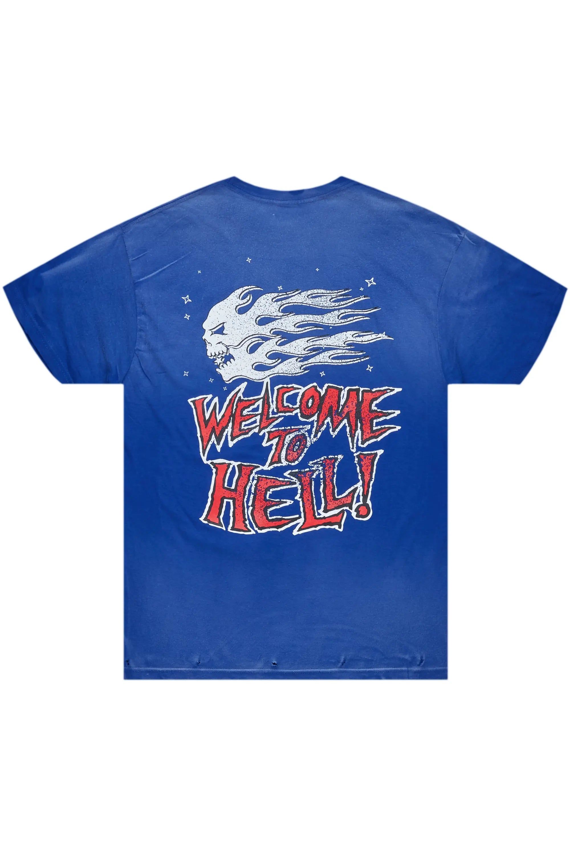 Gaston Royal Blue Graphic T-Shirt sold by Rockstar Original product image thumbnail 3